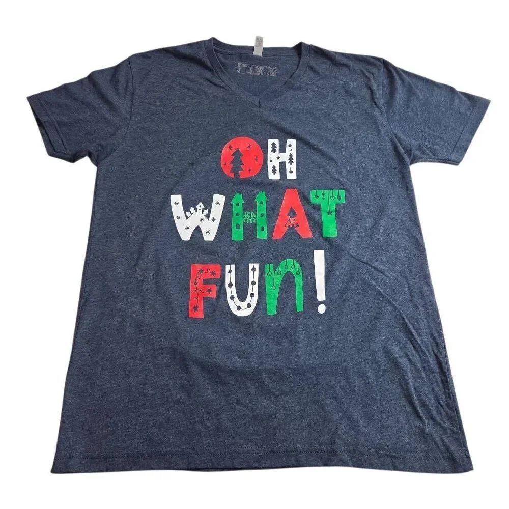 Next Level Oh What Fun Christmas shirt L